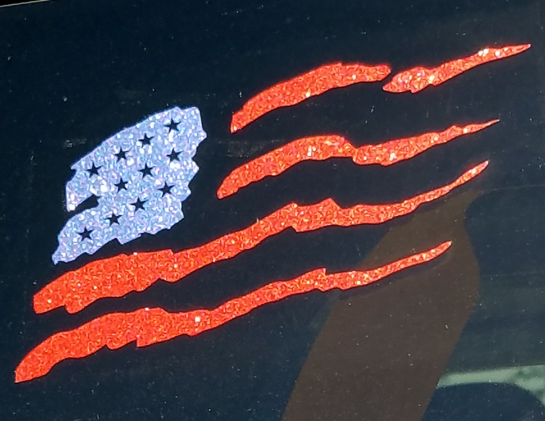 ragged flag car decal